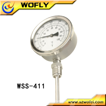 radial direction stainless steel 304 mechanical thermometer